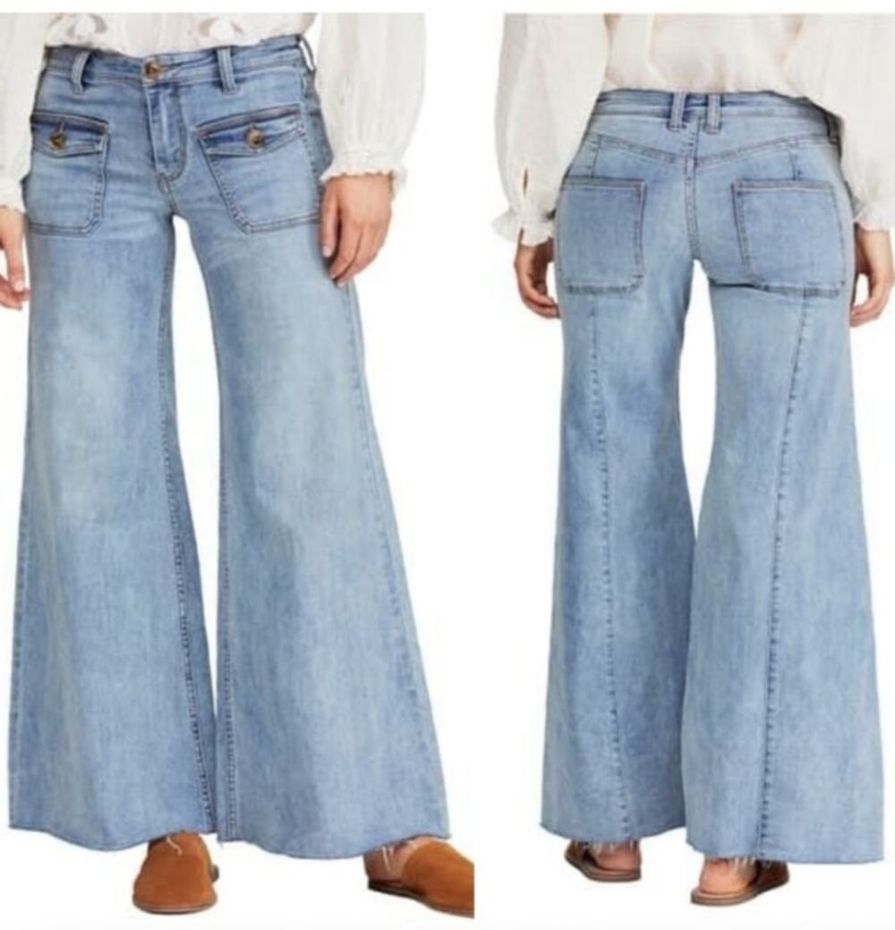 Free People Hailey Bell Bottom Jeans 27 (See Description)